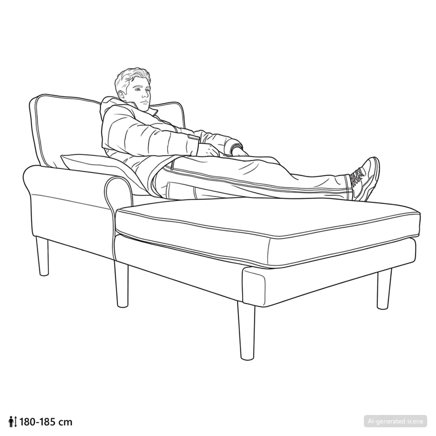 Chaise longue Lichtgeel Stof