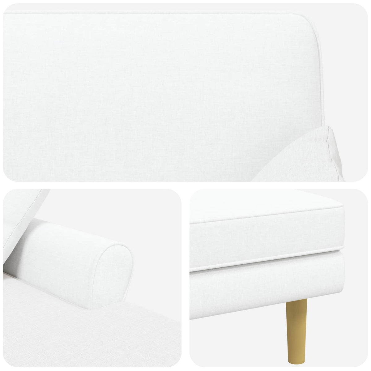 Chaise longue Wit Stof