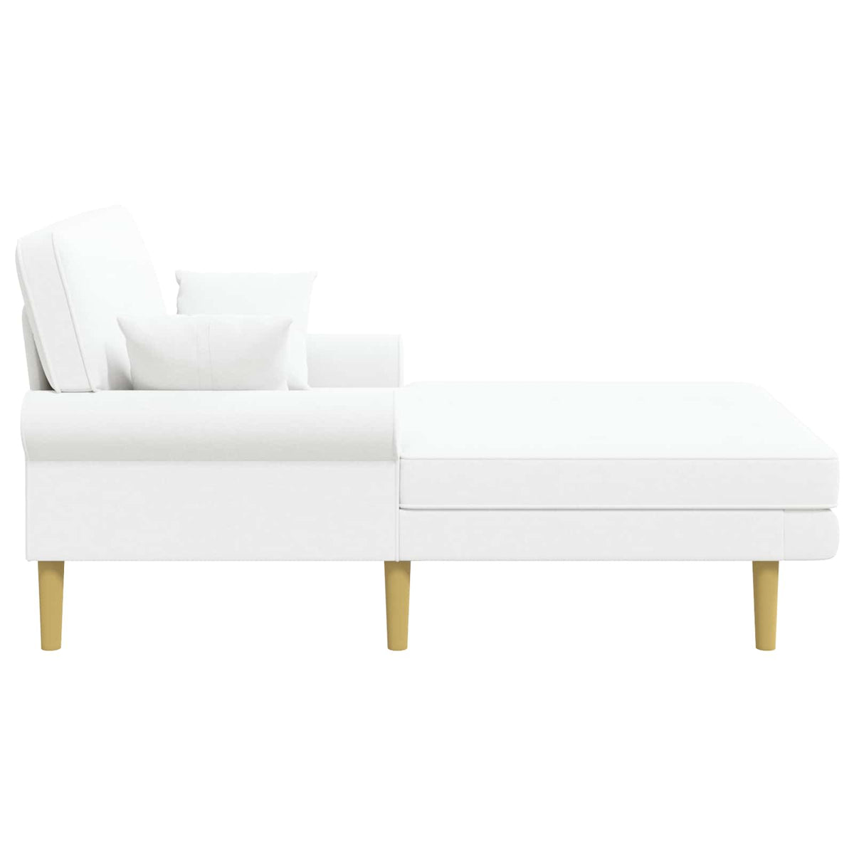Chaise longue Wit Stof