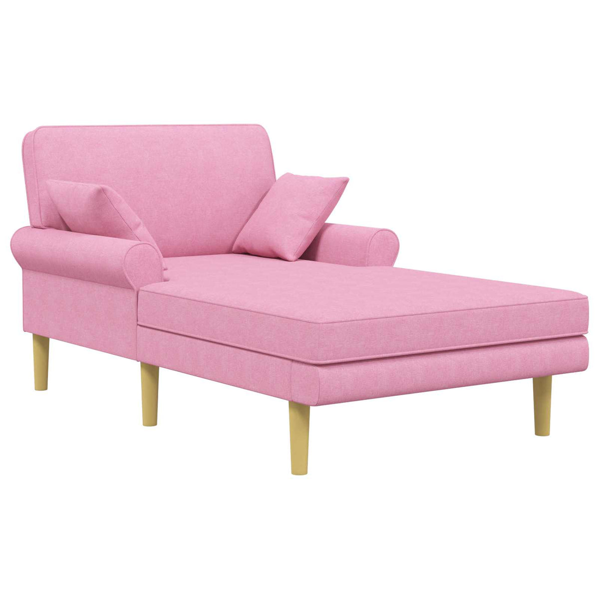 Chaise longue Roze Stof