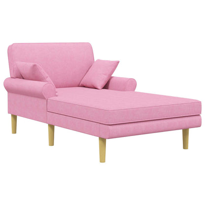 Chaise longue Roze Stof