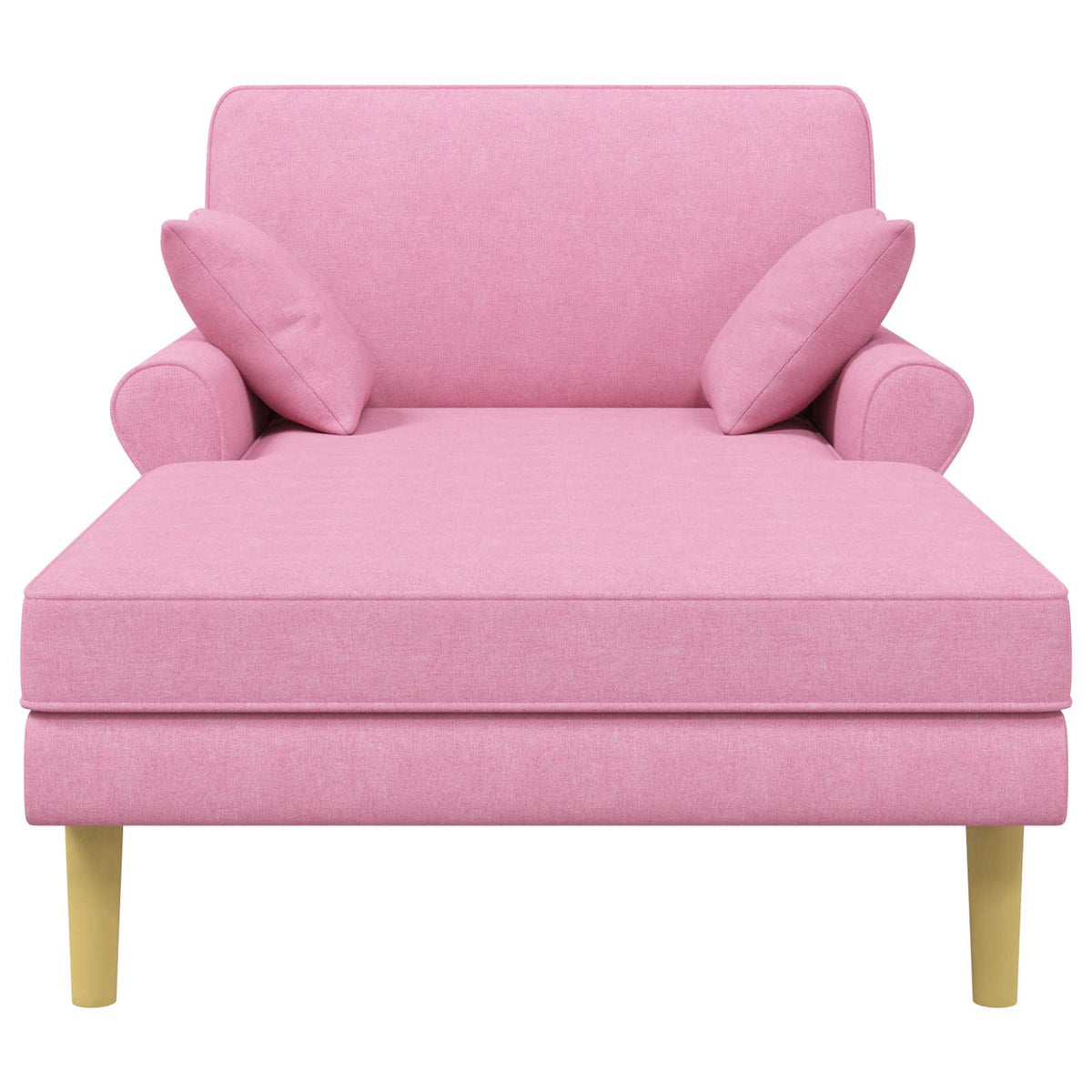 Chaise longue Roze Stof