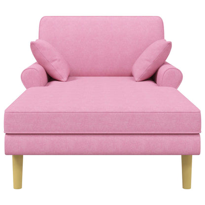 Chaise longue Roze Stof