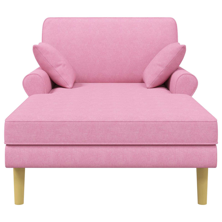 Chaise longue Roze Stof