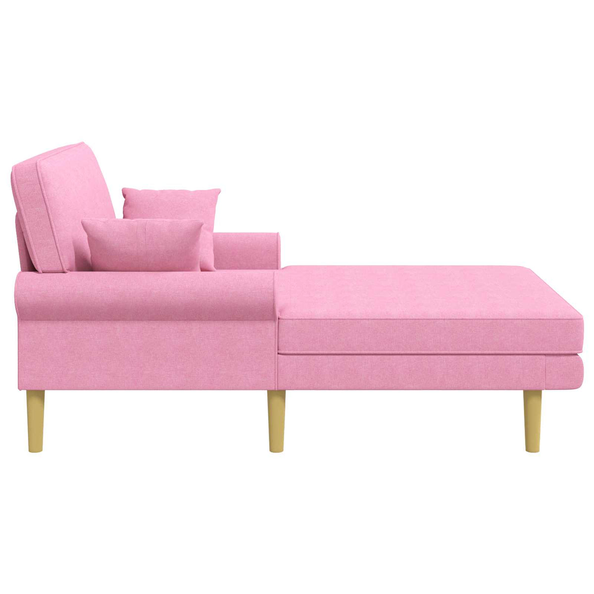 Chaise longue Roze Stof