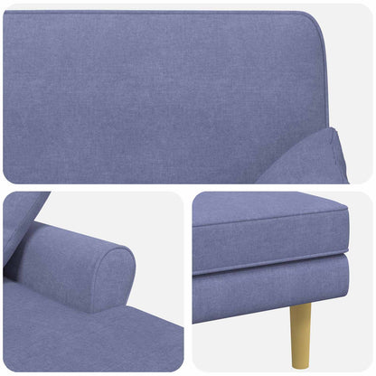 Chaise longue Jeans Blauw Stof