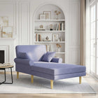 Chaise longue jeansblauw stof 106x174x86 cm