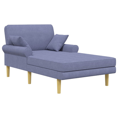 Chaise longue Jeans Blauw Stof