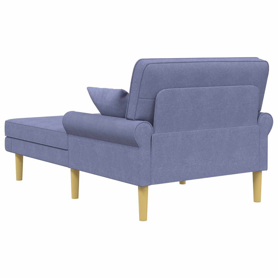 Chaise longue Jeans Blauw Stof