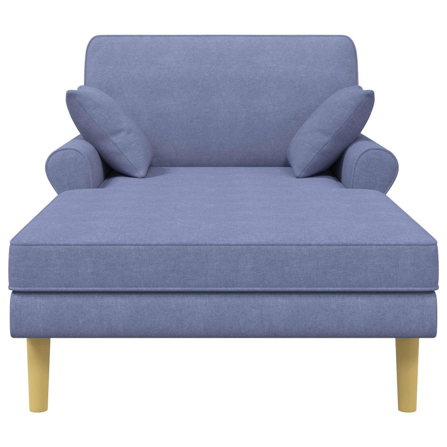 Chaise longue Jeans Blauw Stof
