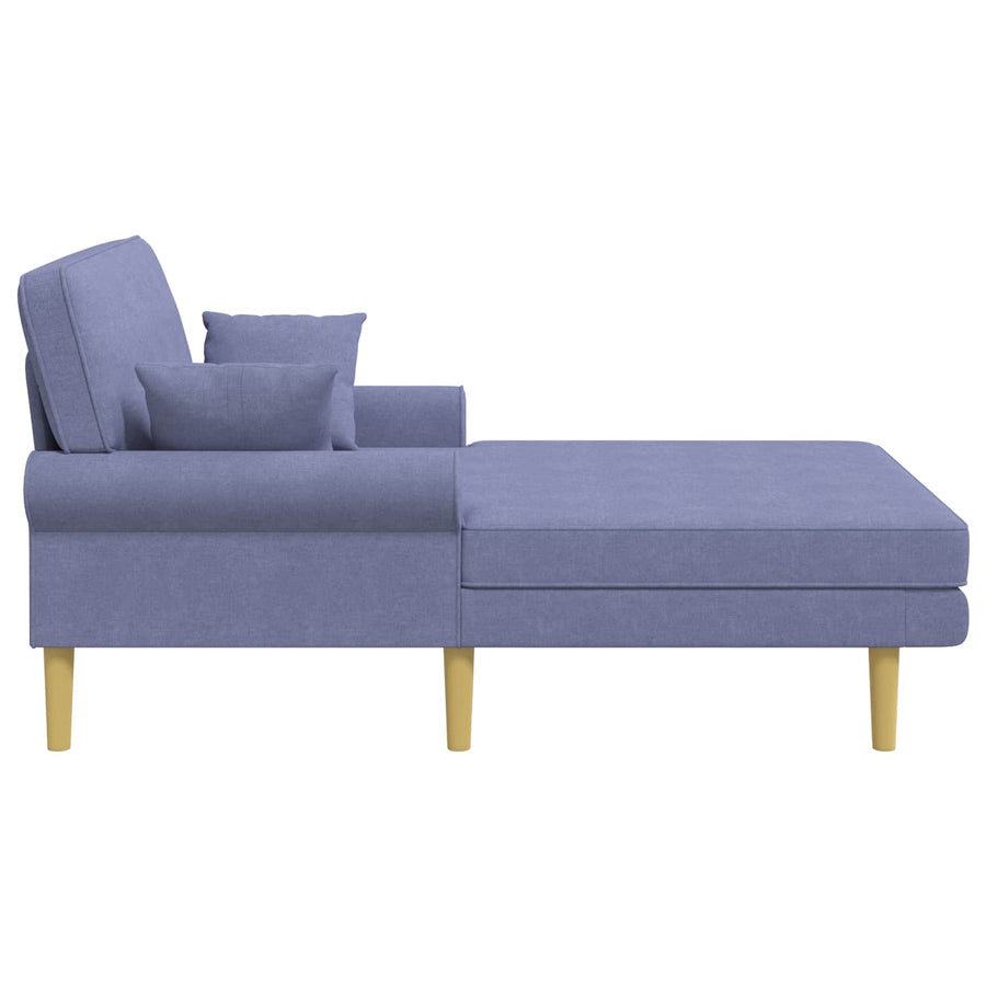 Chaise longue Jeans Blauw Stof