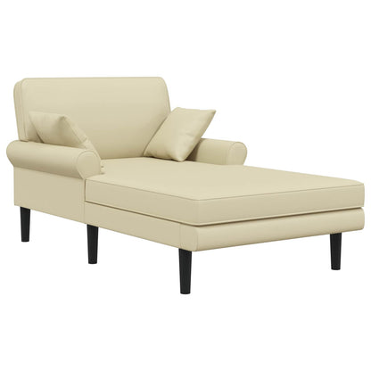 Chaise longue Crèmekleurig Kunstleer