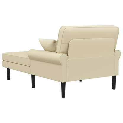 Chaise longue Crèmekleurig Kunstleer