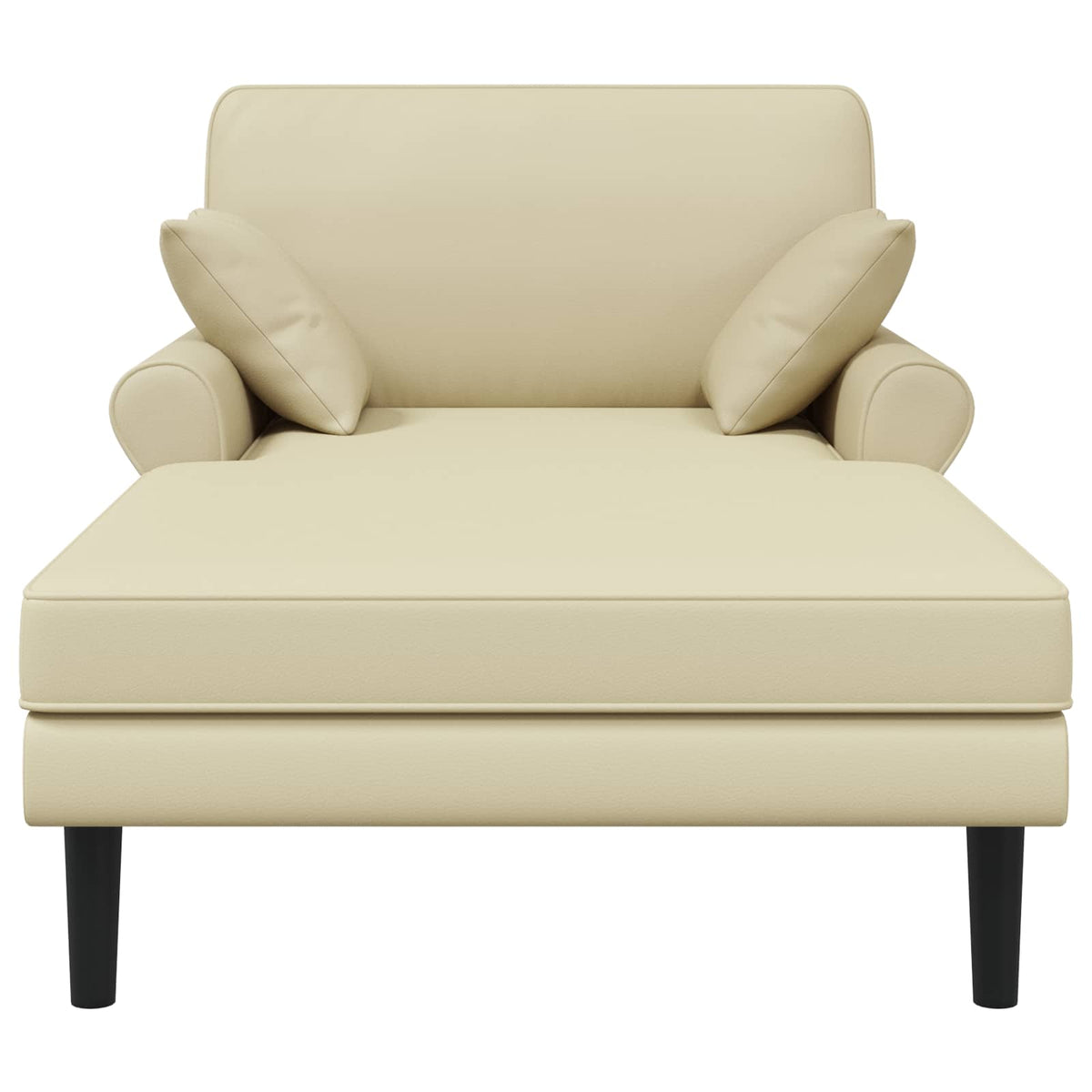 Chaise longue Crèmekleurig Kunstleer