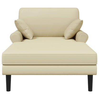 Chaise longue Crèmekleurig Kunstleer