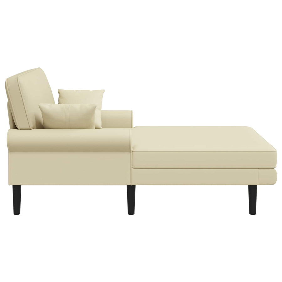 Chaise longue Crèmekleurig Kunstleer