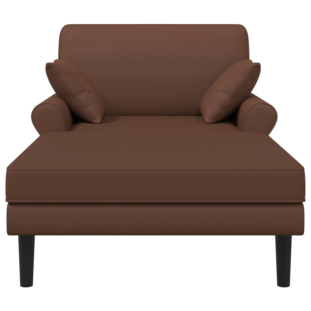 Chaise longue Bruin Kunstleer