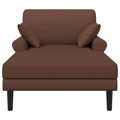 Chaise longue Bruin Kunstleer