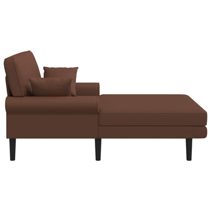 Chaise longue Bruin Kunstleer