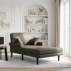 Chaise longue grijs kunstleer 174x106x86 cm