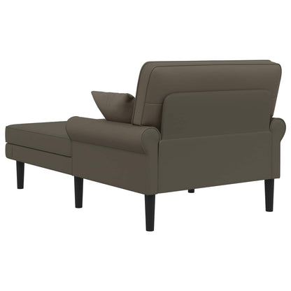 Chaise longue Grijs Kunstleer