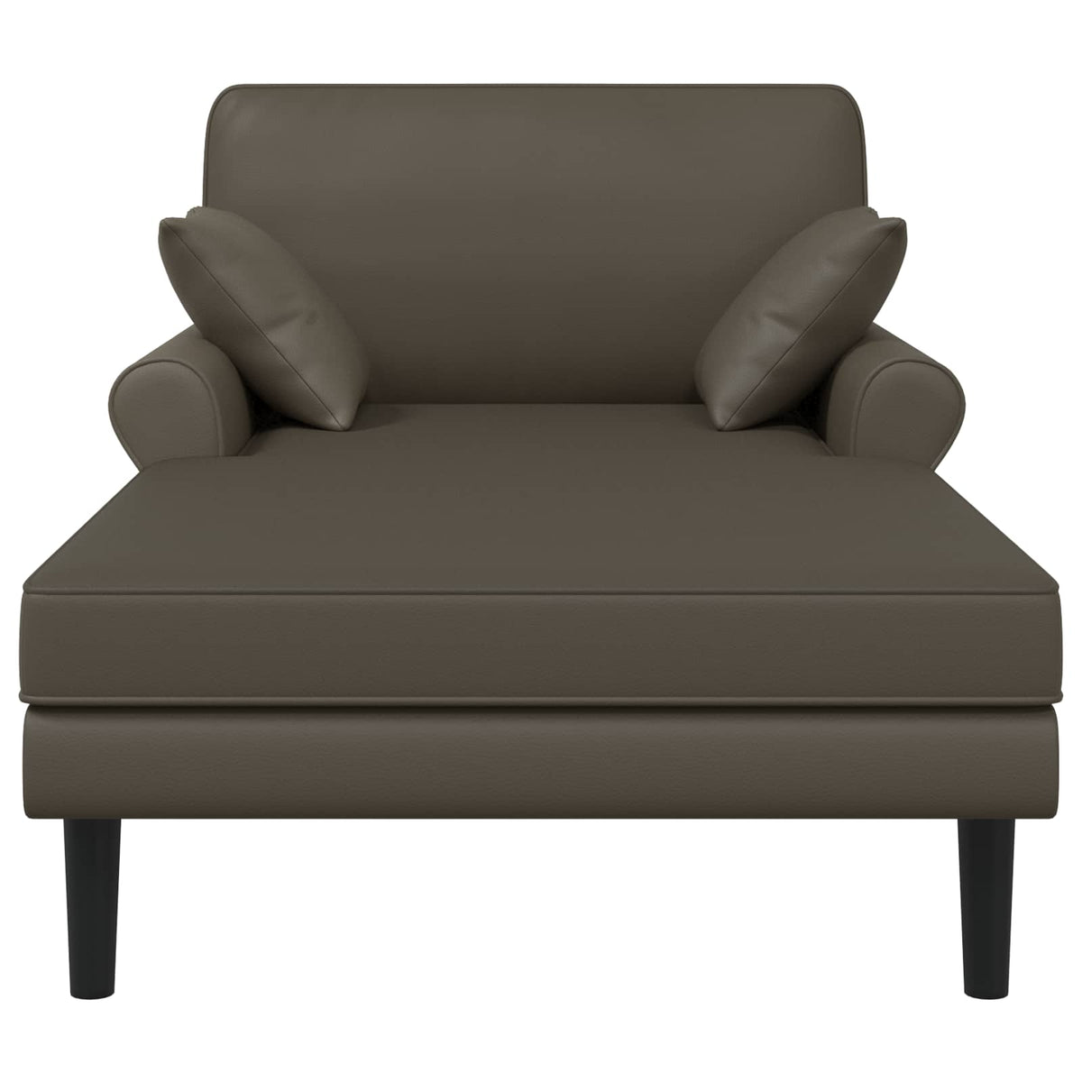 Chaise longue Grijs Kunstleer