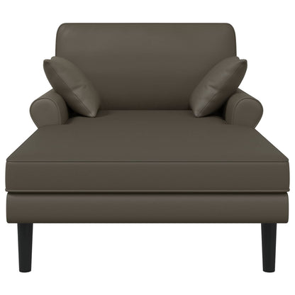 Chaise longue Grijs Kunstleer