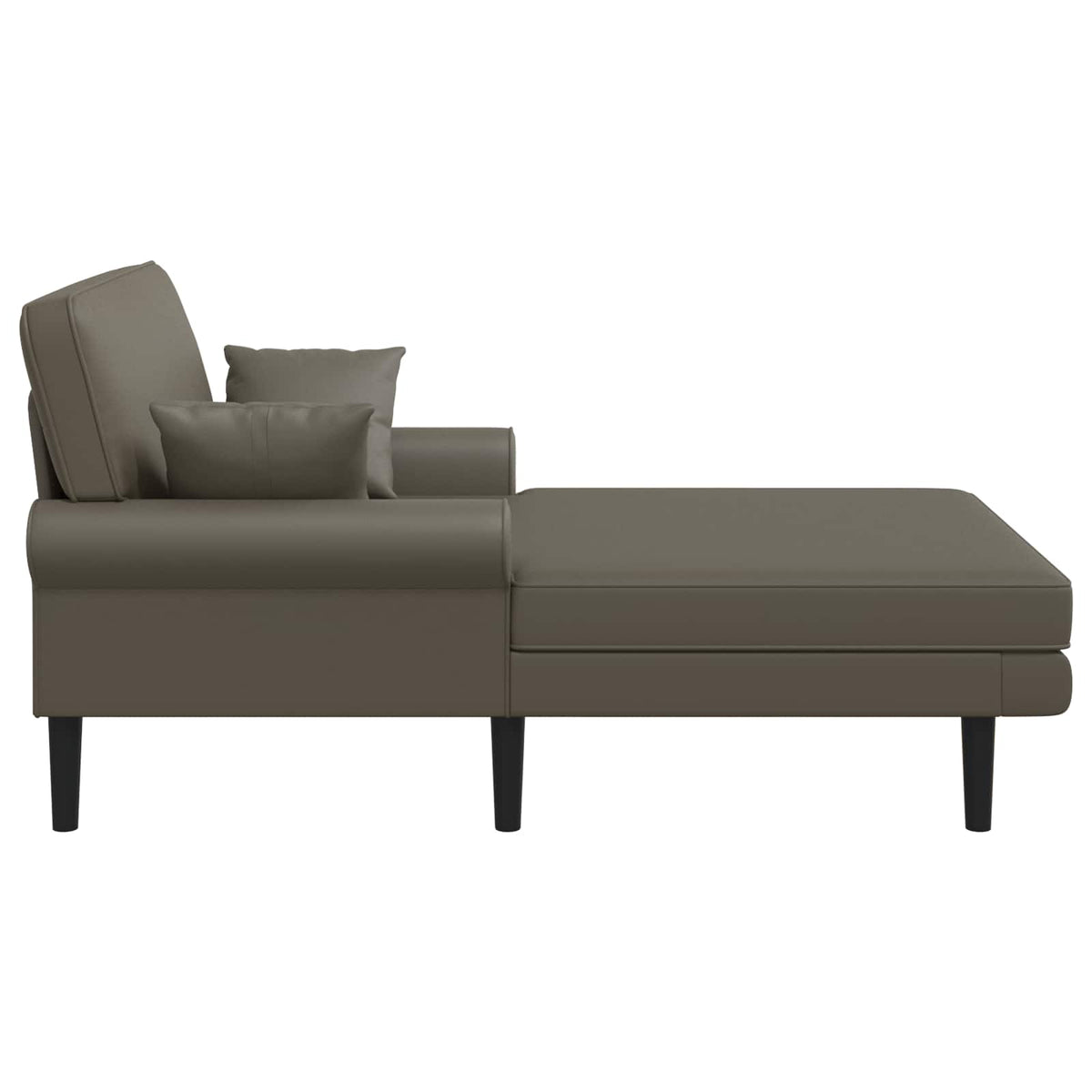 Chaise longue Grijs Kunstleer