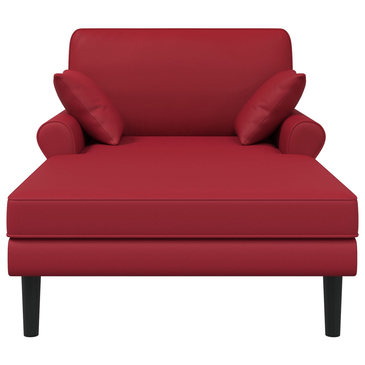 Chaise longue Wijnrood Kunstleer