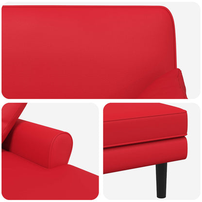 Chaise longue Rood Kunstleer