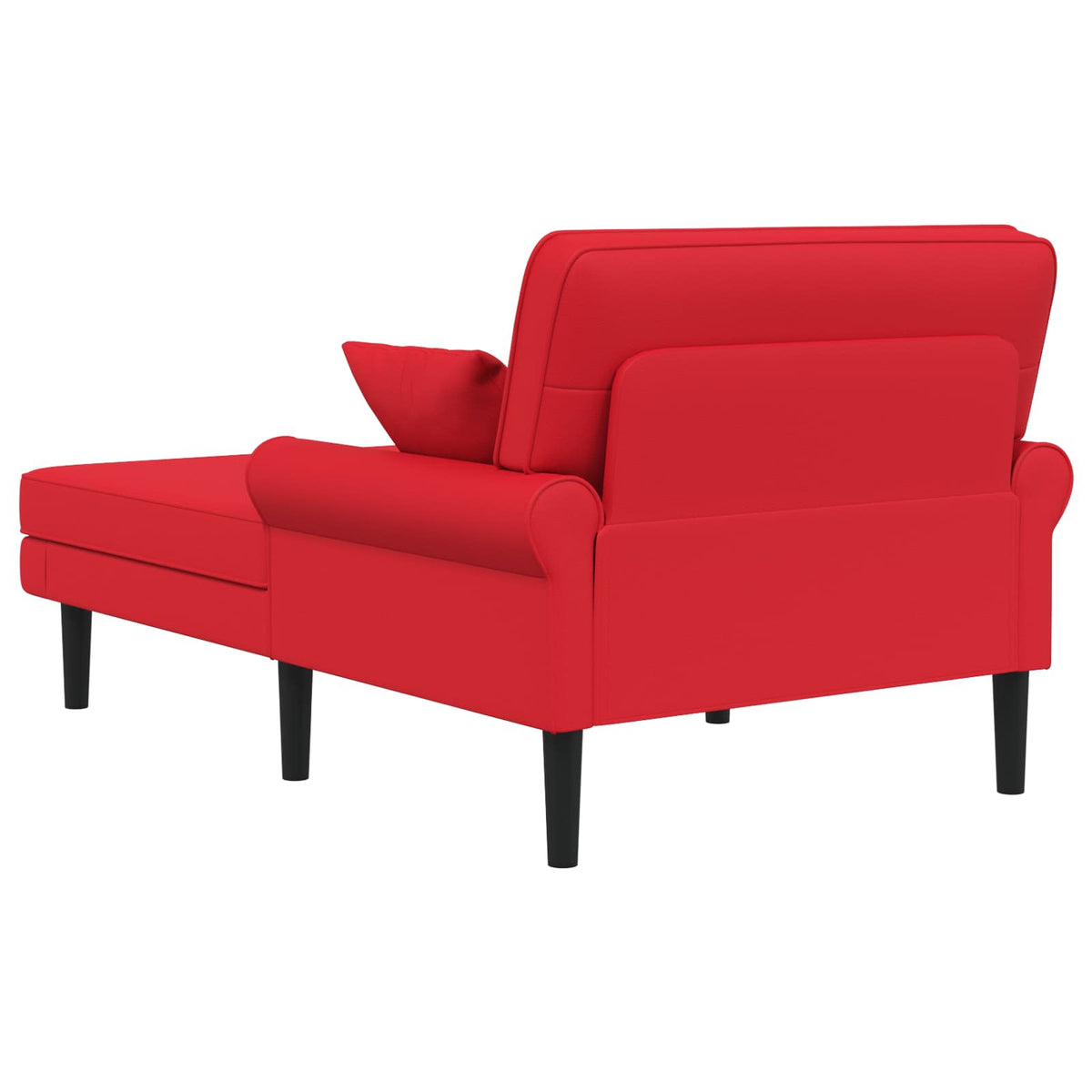 Chaise longue Rood Kunstleer