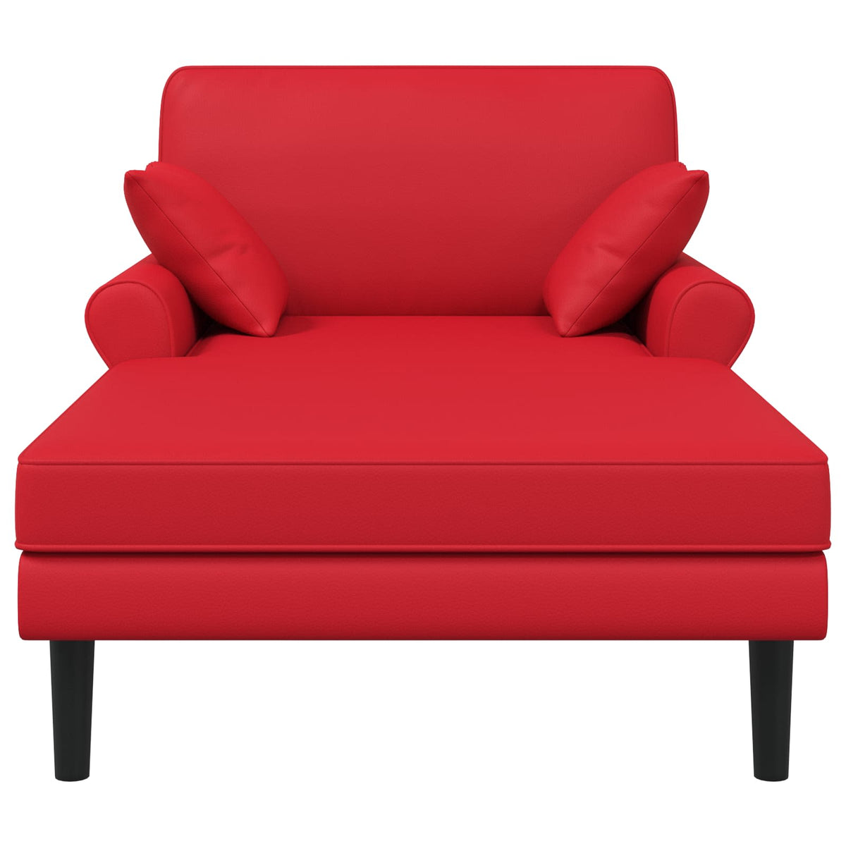 Chaise longue Rood Kunstleer