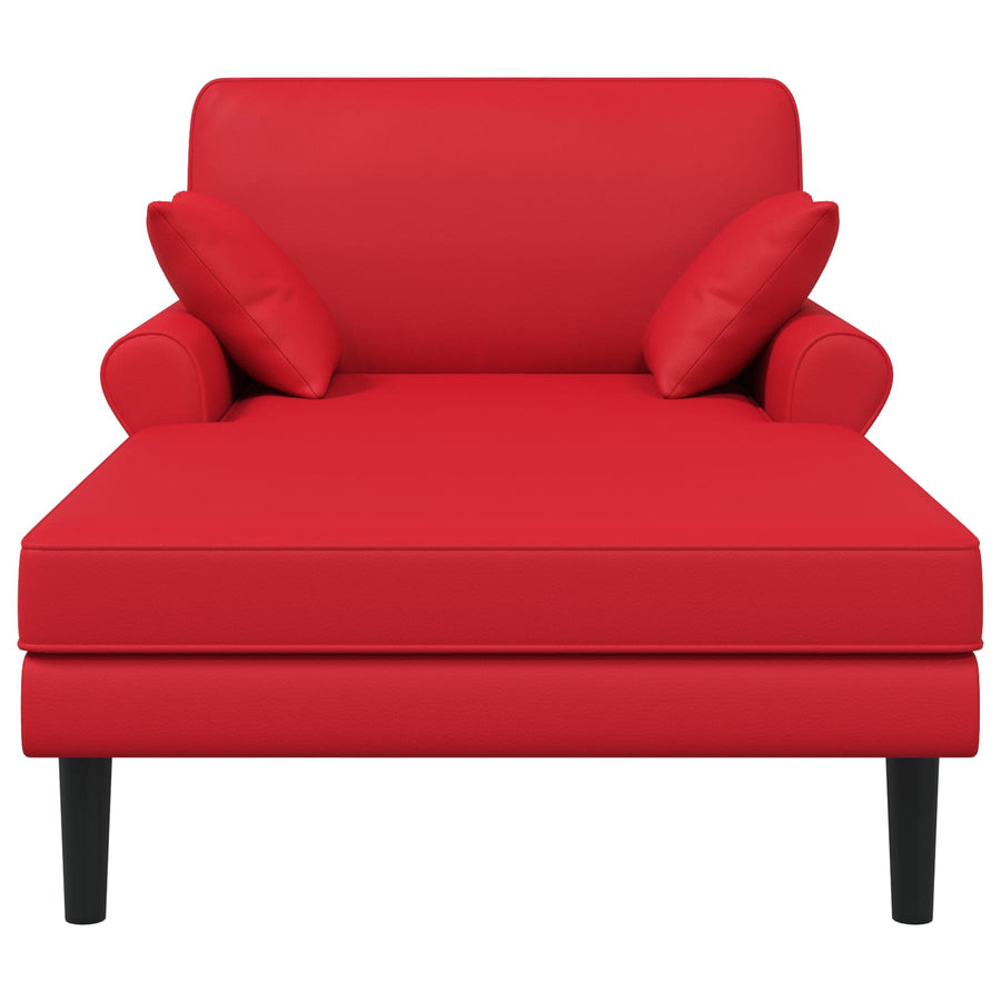 Chaise longue Rood Kunstleer