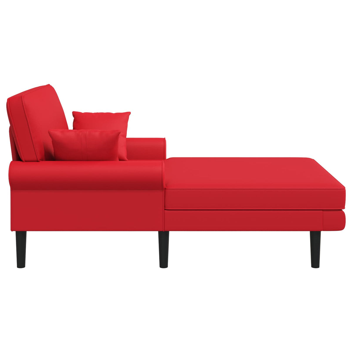 Chaise longue Rood Kunstleer
