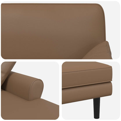 Chaise longue Cappuccino Kunstleer