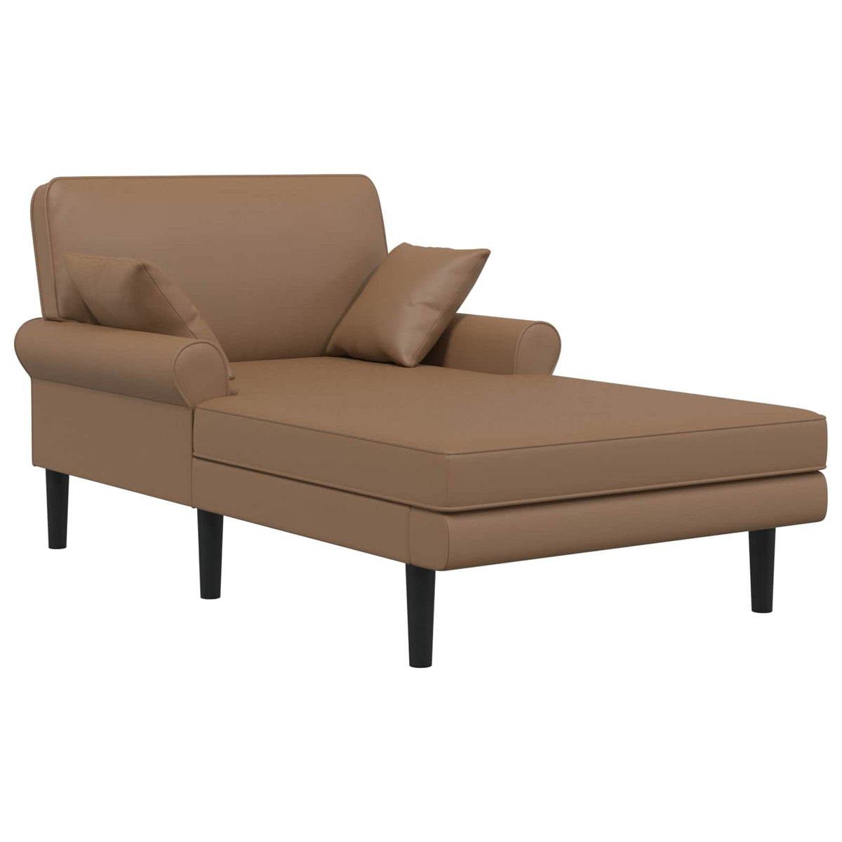 Chaise longue Cappuccino Kunstleer