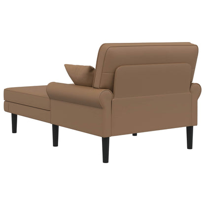 Chaise longue Cappuccino Kunstleer