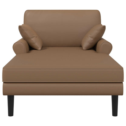 Chaise longue Cappuccino Kunstleer