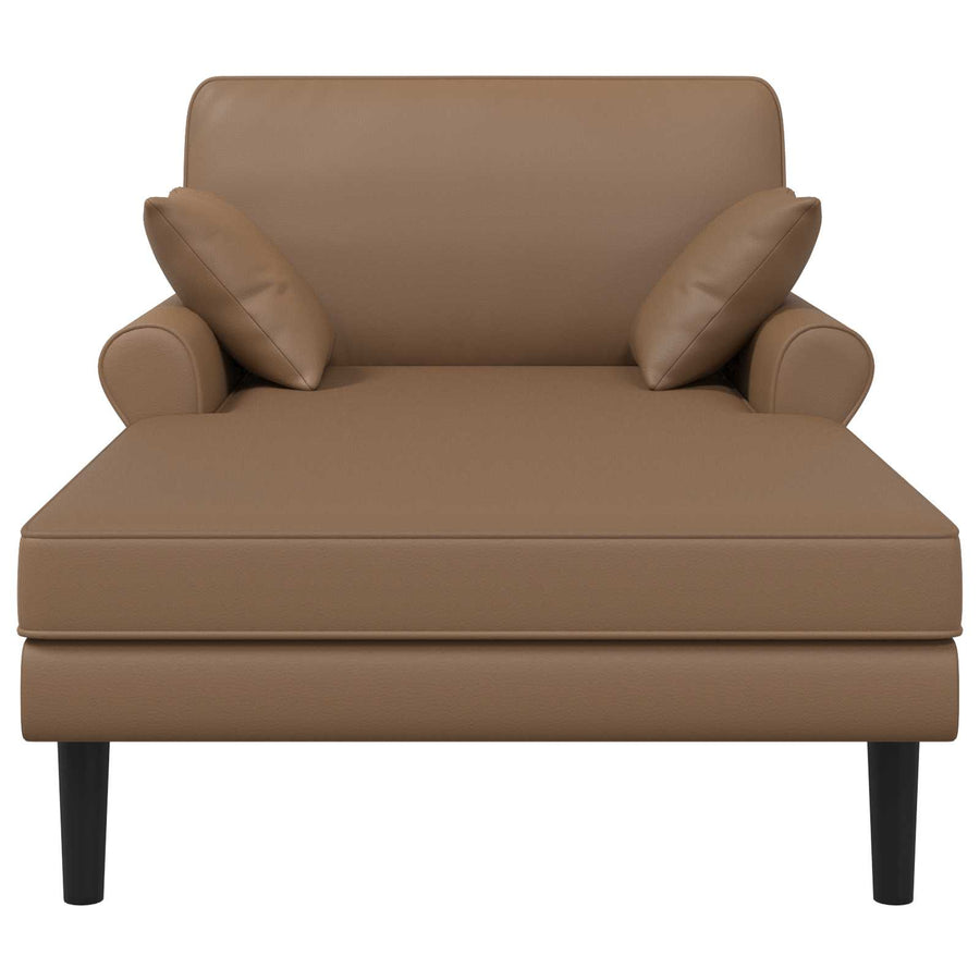 Chaise longue Cappuccino Kunstleer