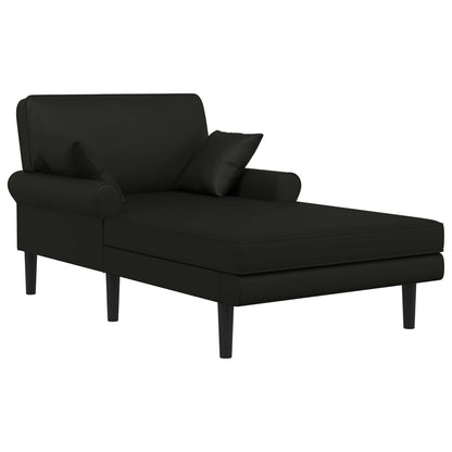 Chaise longue Zwart Kunstleer