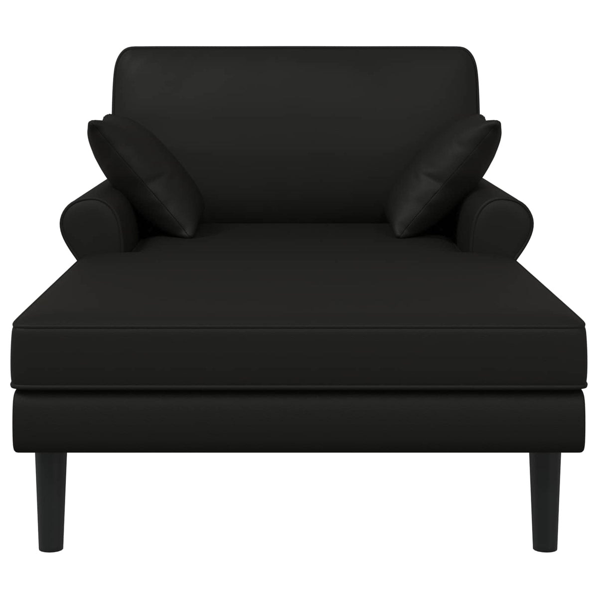 Chaise longue Zwart Kunstleer