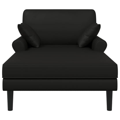 Chaise longue Zwart Kunstleer