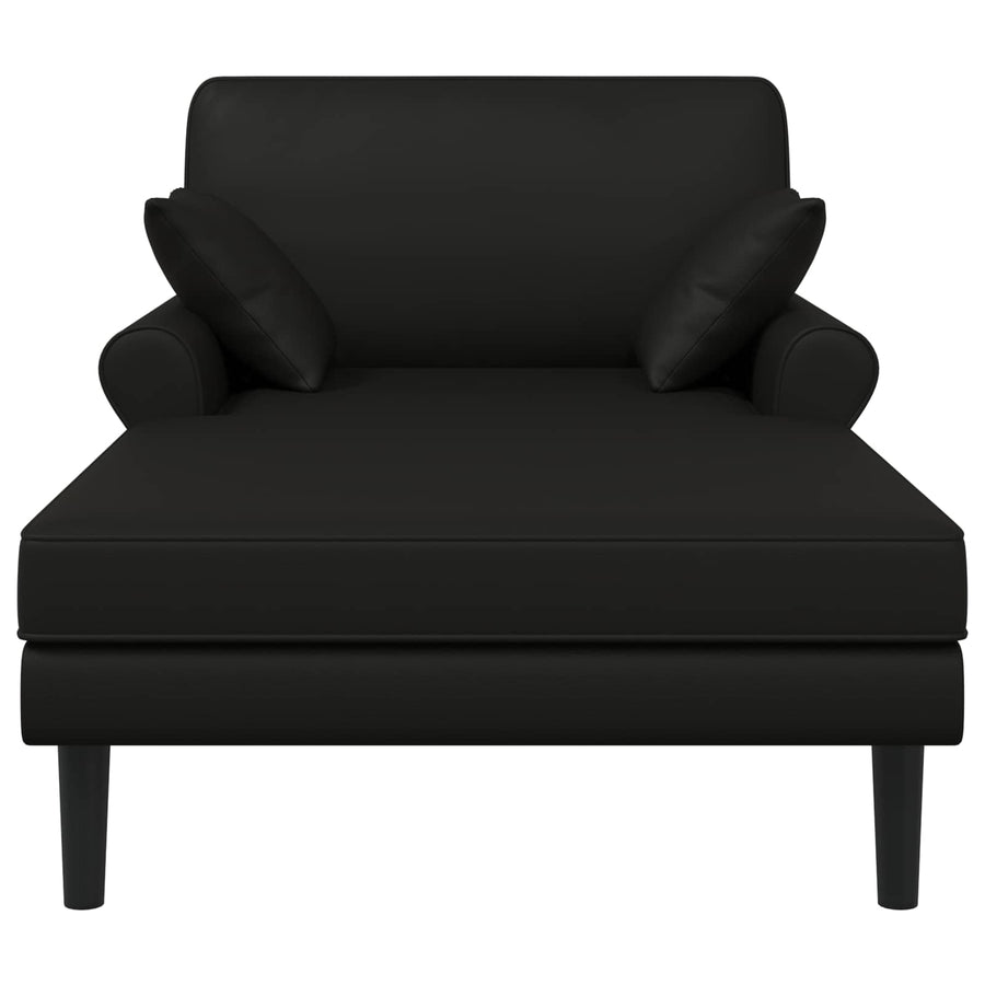 Chaise longue Zwart Kunstleer