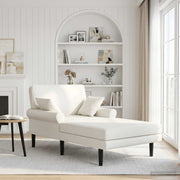 Chaise longue wit kunstleer 106x174x86 cm