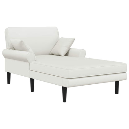 Chaise longue Wit Kunstleer