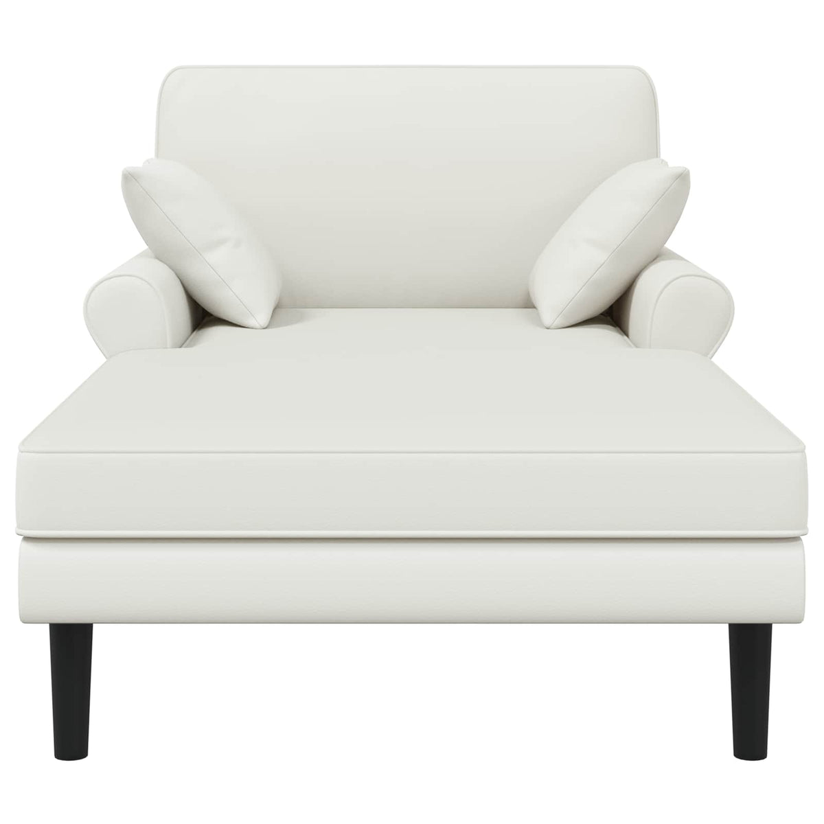 Chaise longue Wit Kunstleer
