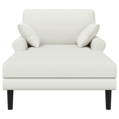 Chaise longue Wit Kunstleer