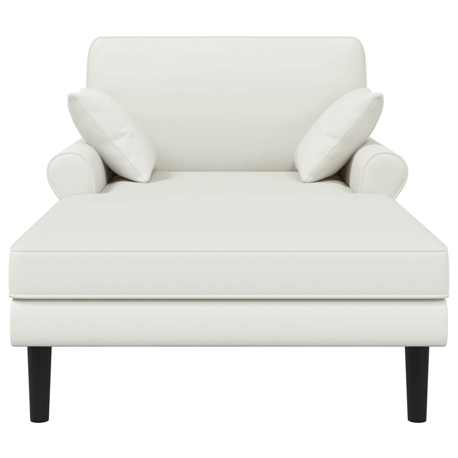 Chaise longue Wit Kunstleer