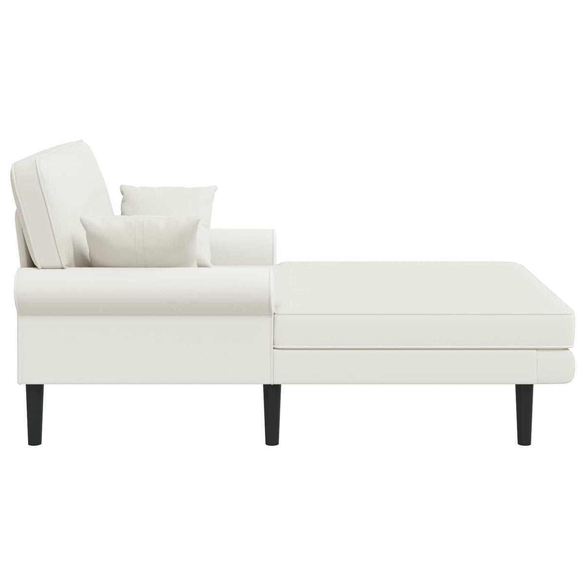 Chaise longue Wit Kunstleer