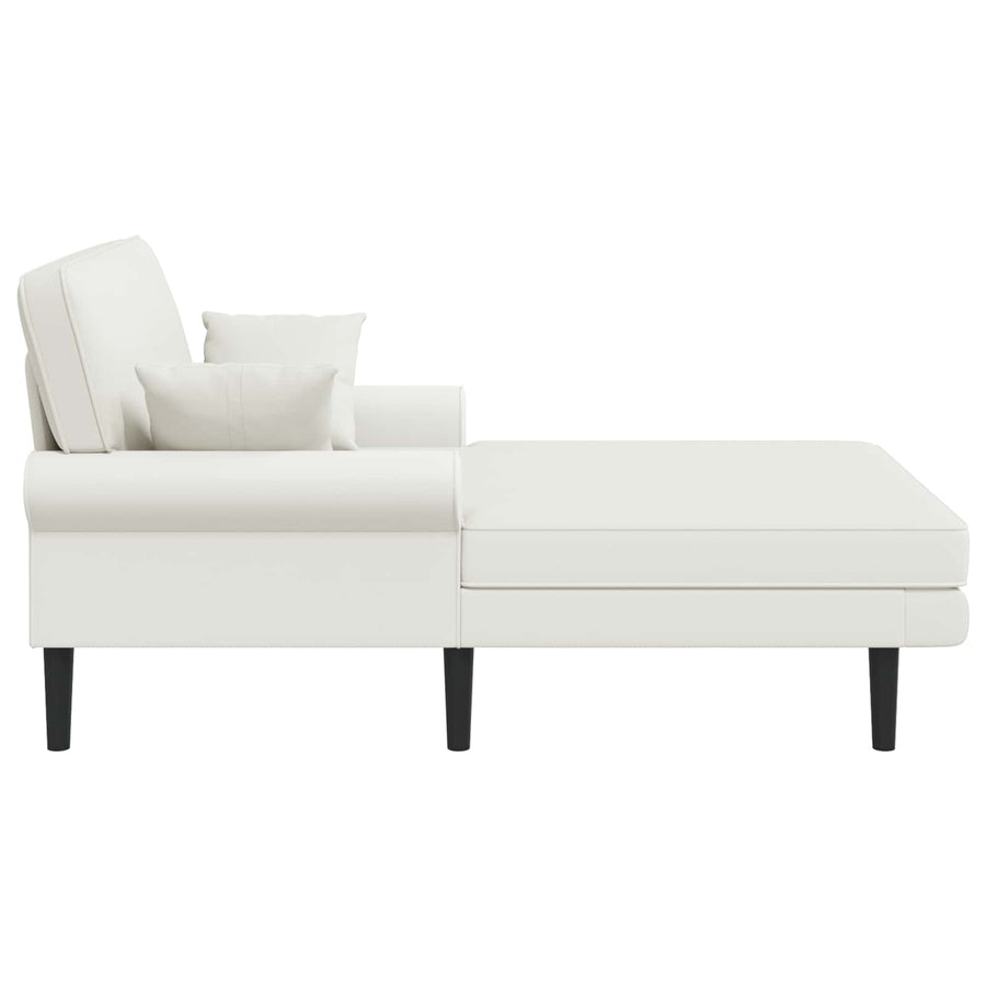 Chaise longue Wit Kunstleer